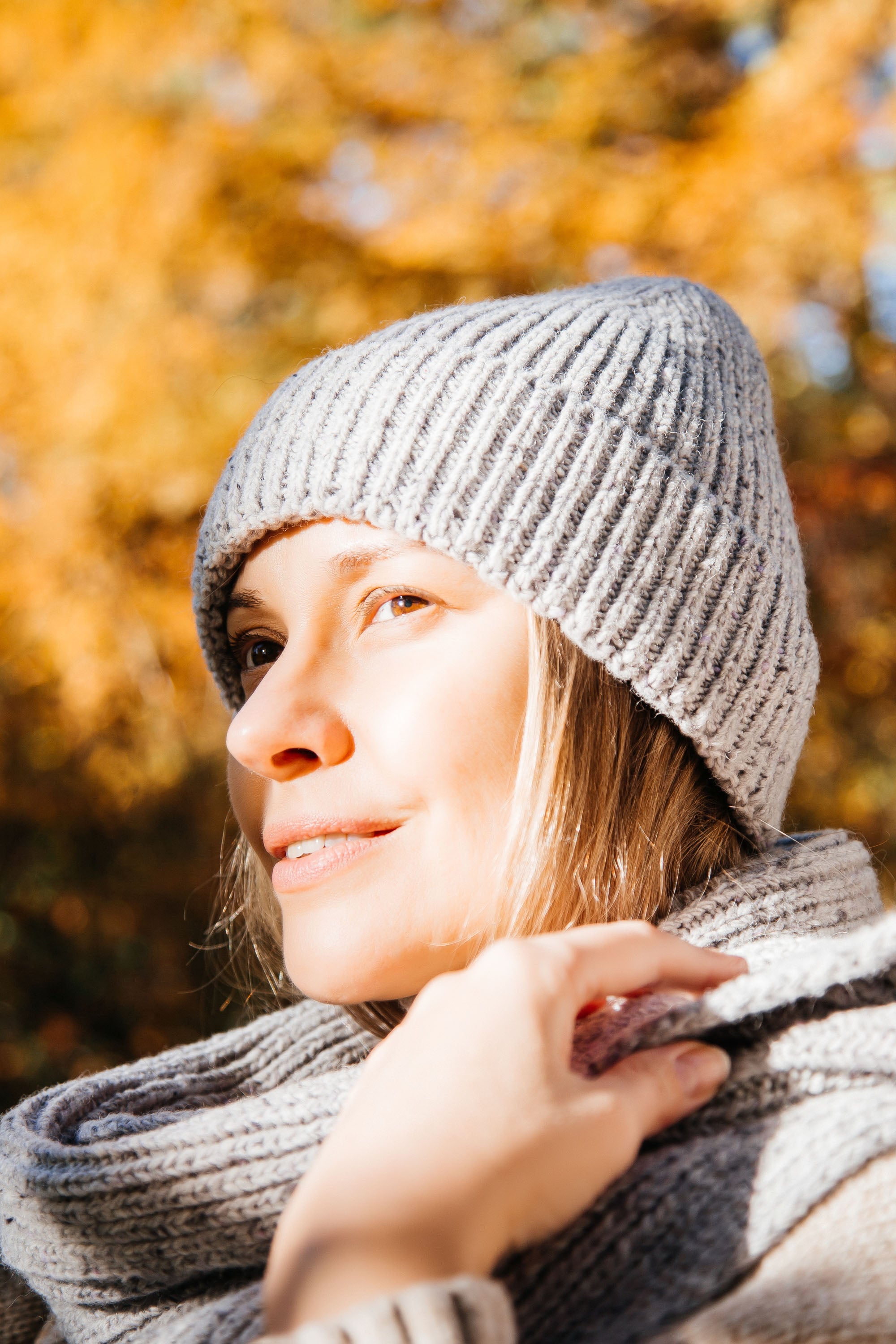 Czapka wełniana MOON ASH szary