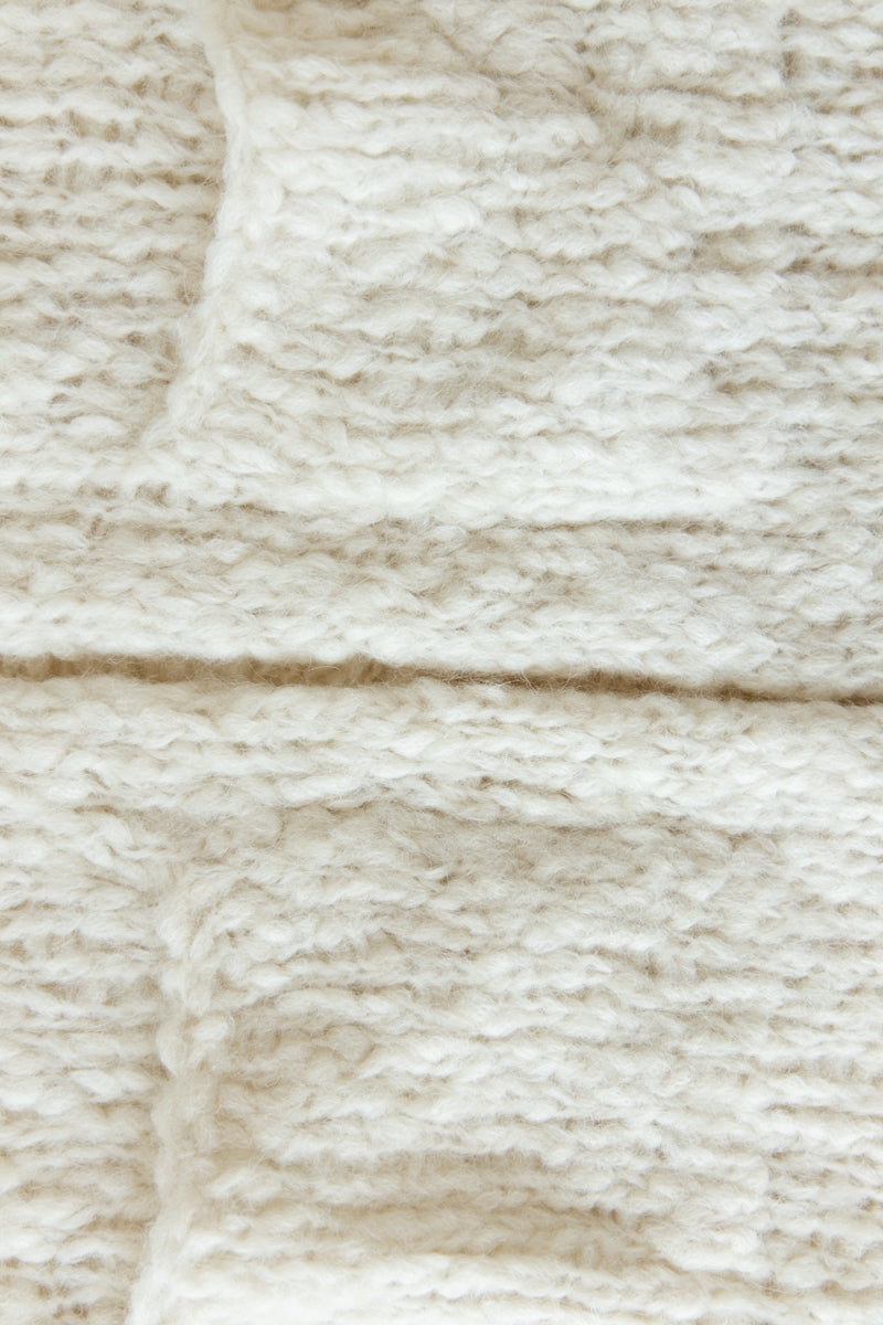 Ecru undyed alpaca wool vest with pockets