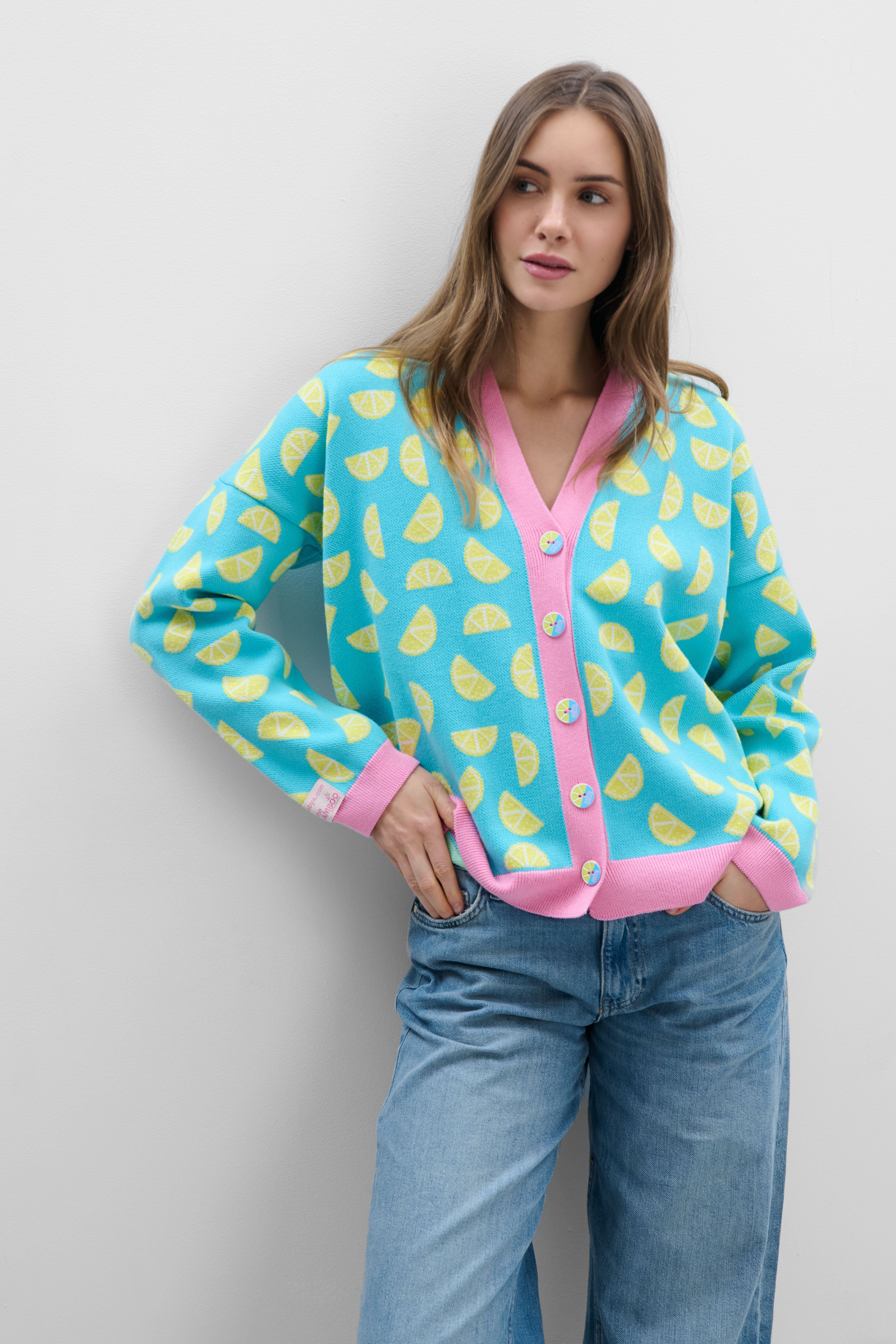 Lemon cotton cardigan - Lemon Vibe