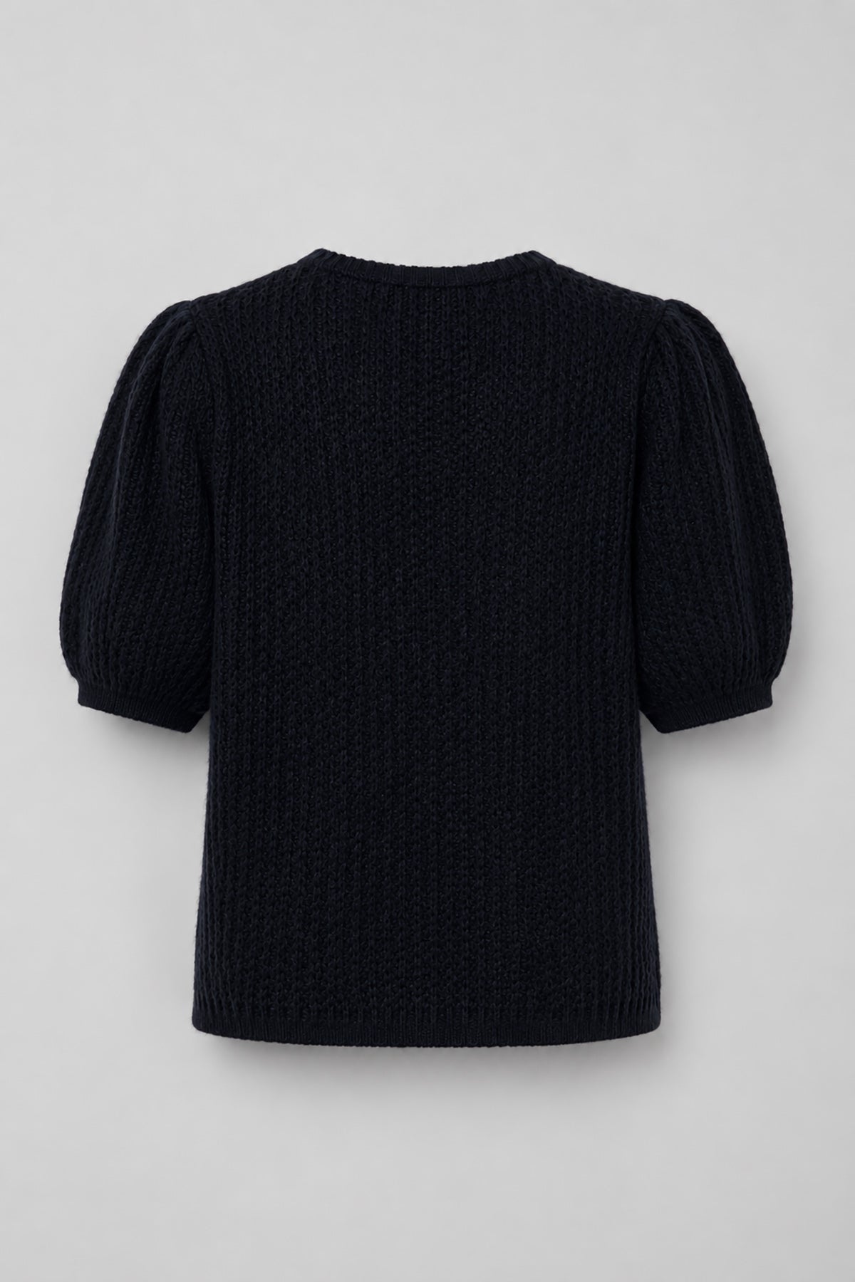 Zapinany sweter z wełny baby alpaka czarny