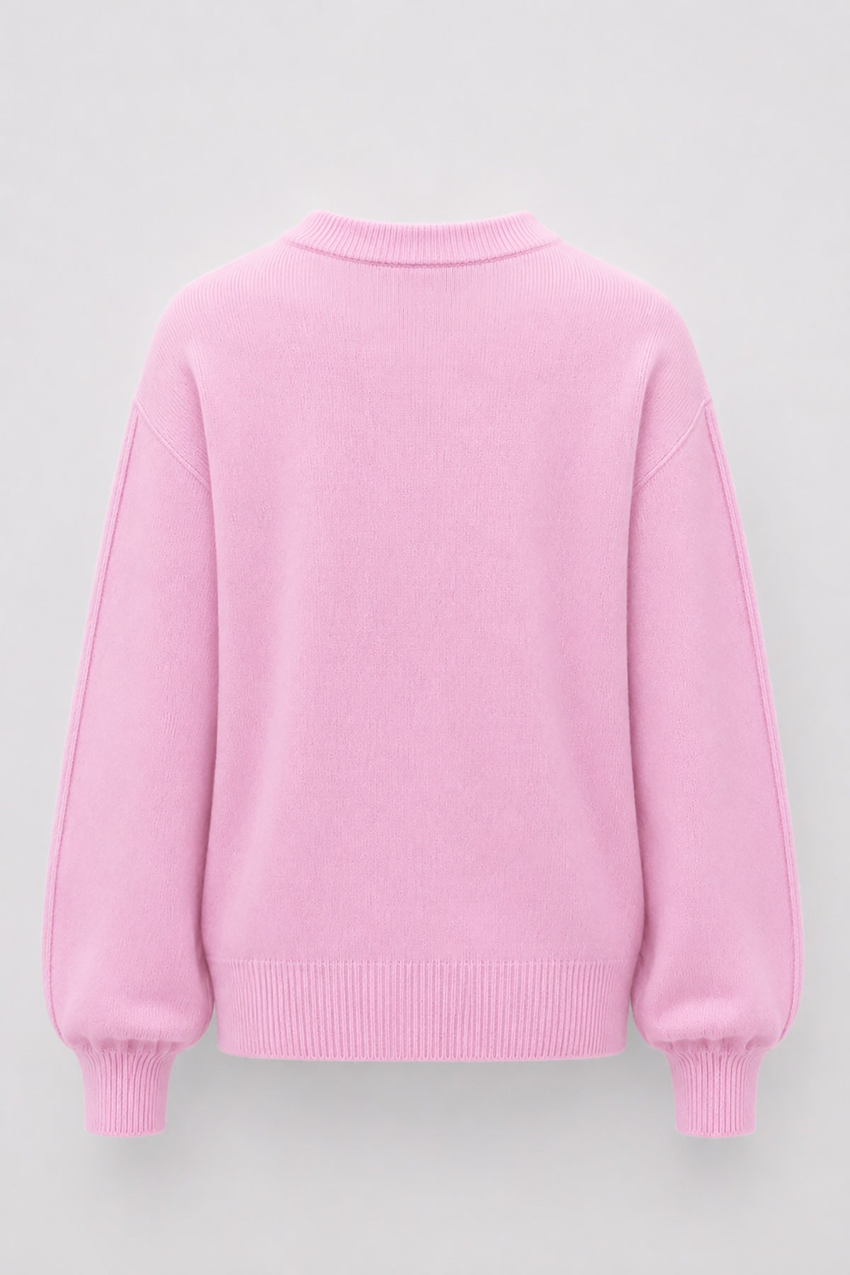 Sweter z kaszmiru i wełny merynos Softscape różowy