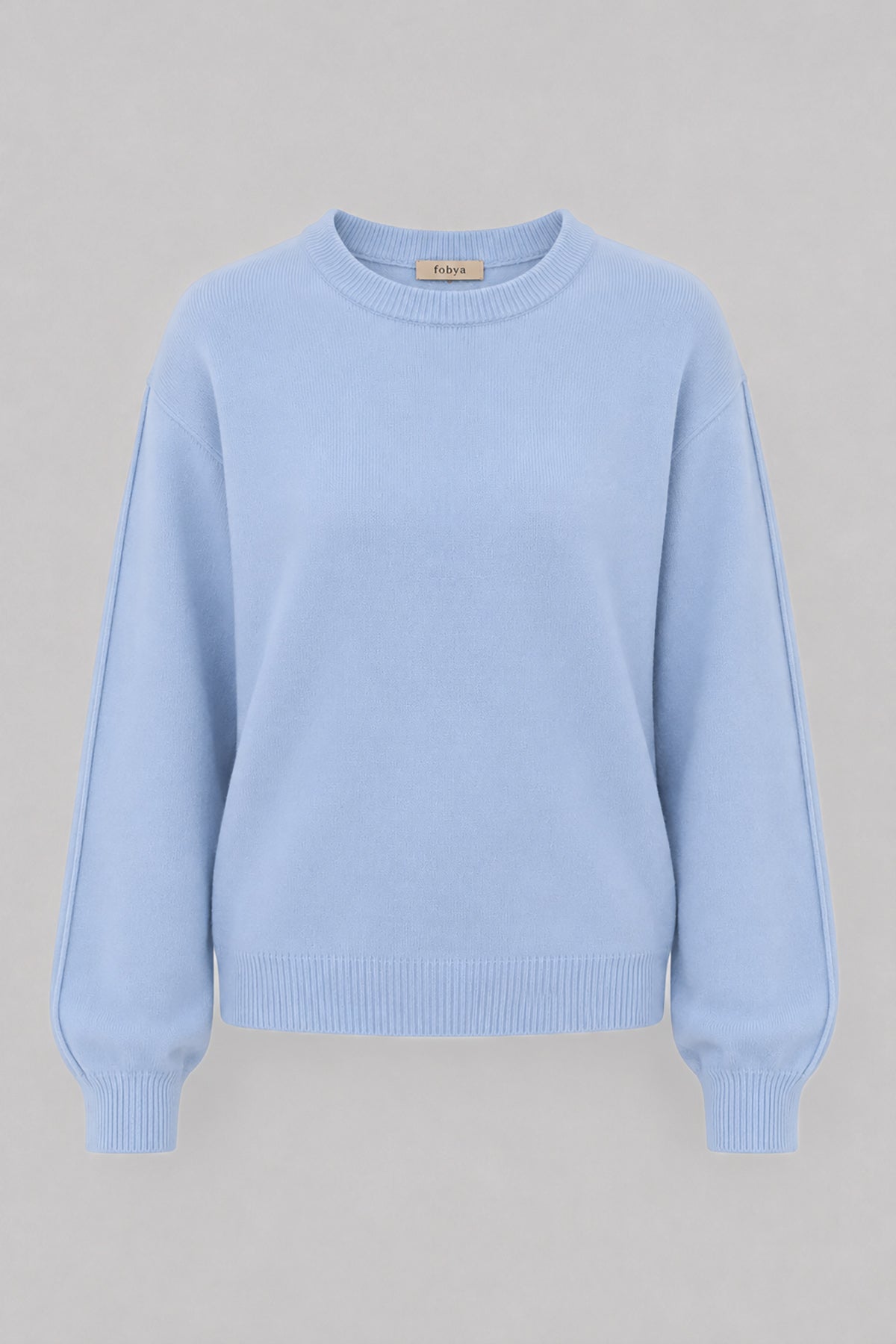 Sweter z kaszmiru i wełny merynos Softscape niebieski