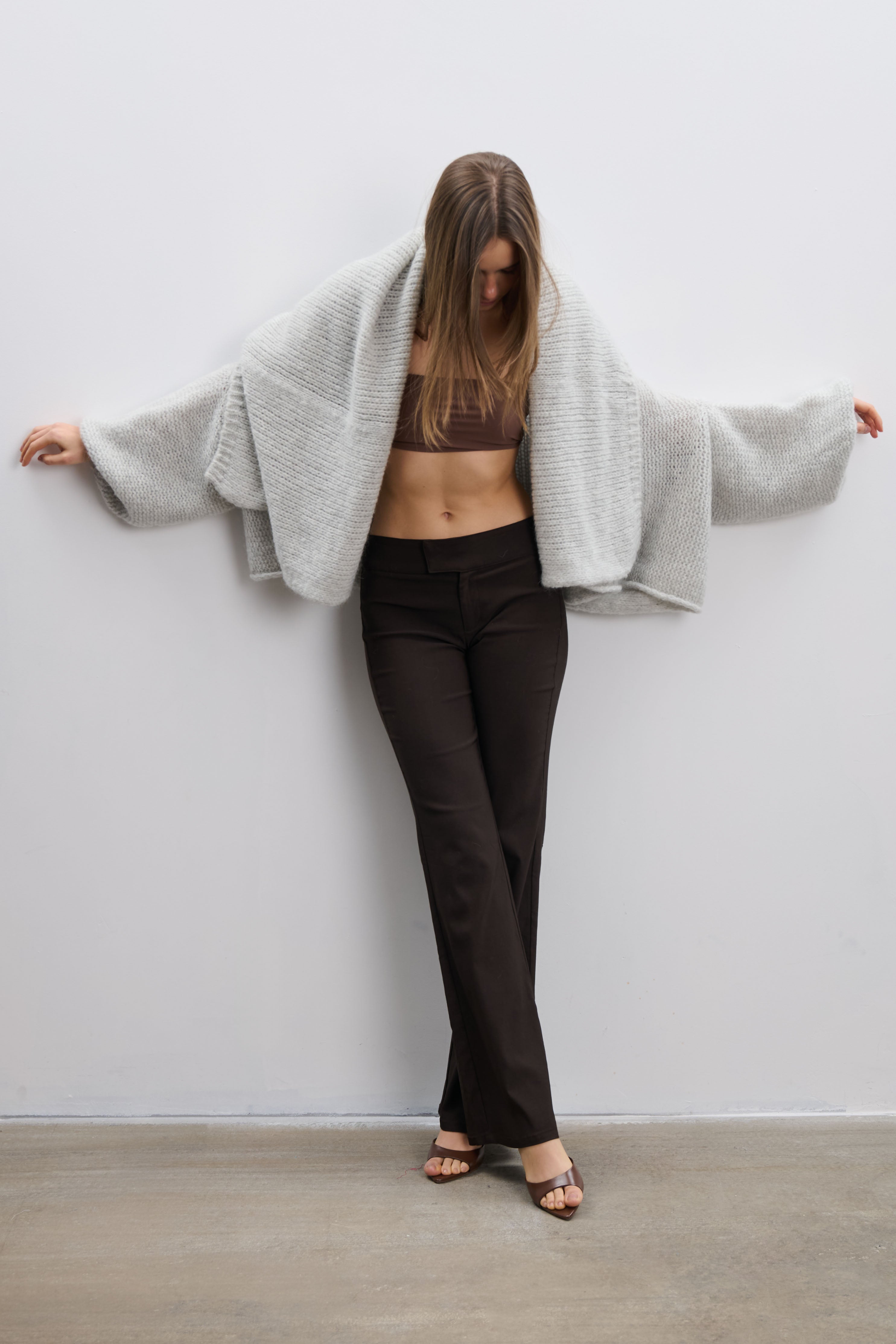 Długi kardigan Cloud Embrace szary