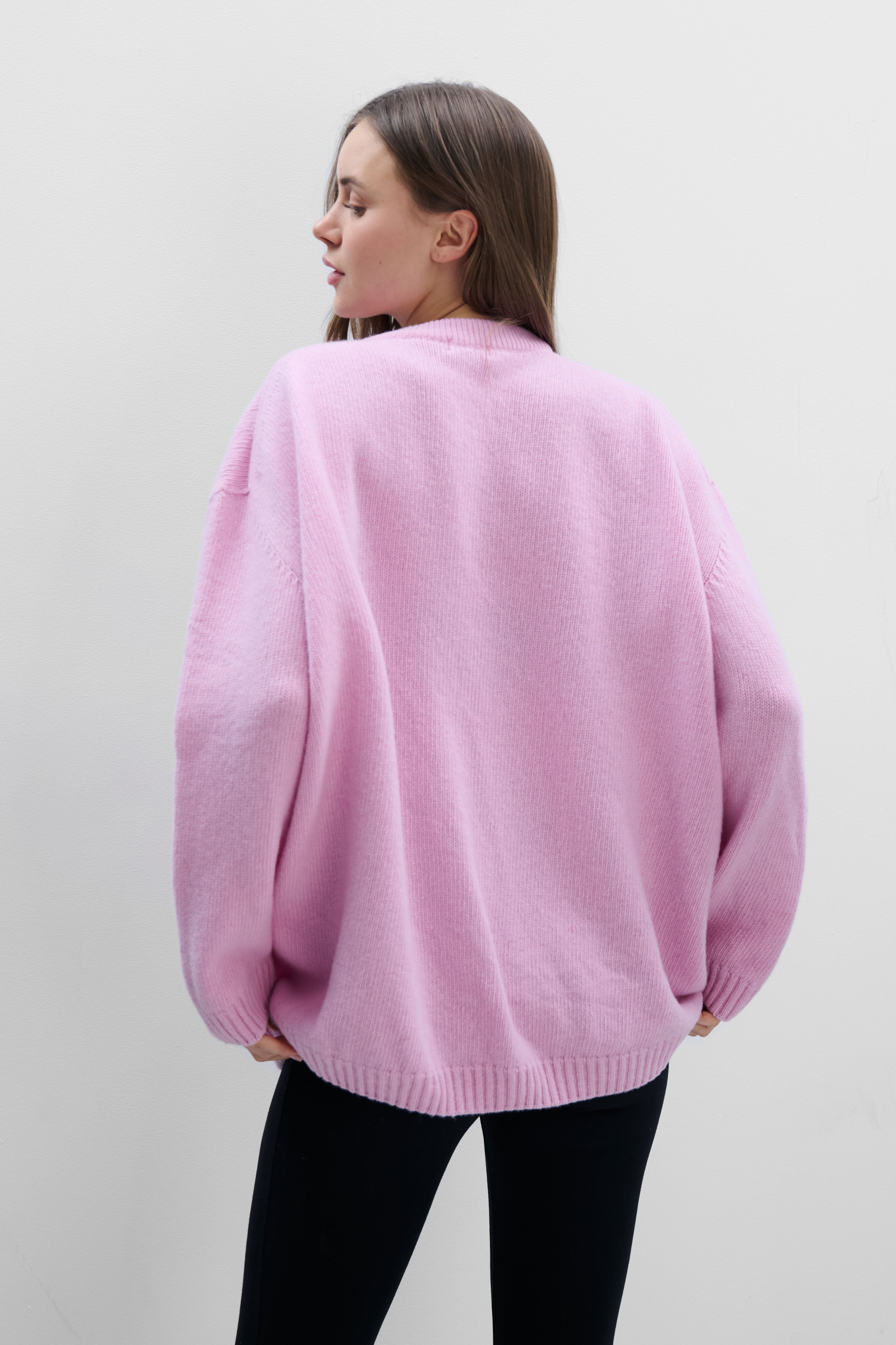 Éloise Pullover aus Kaschmir und Merinowolle, Rosa