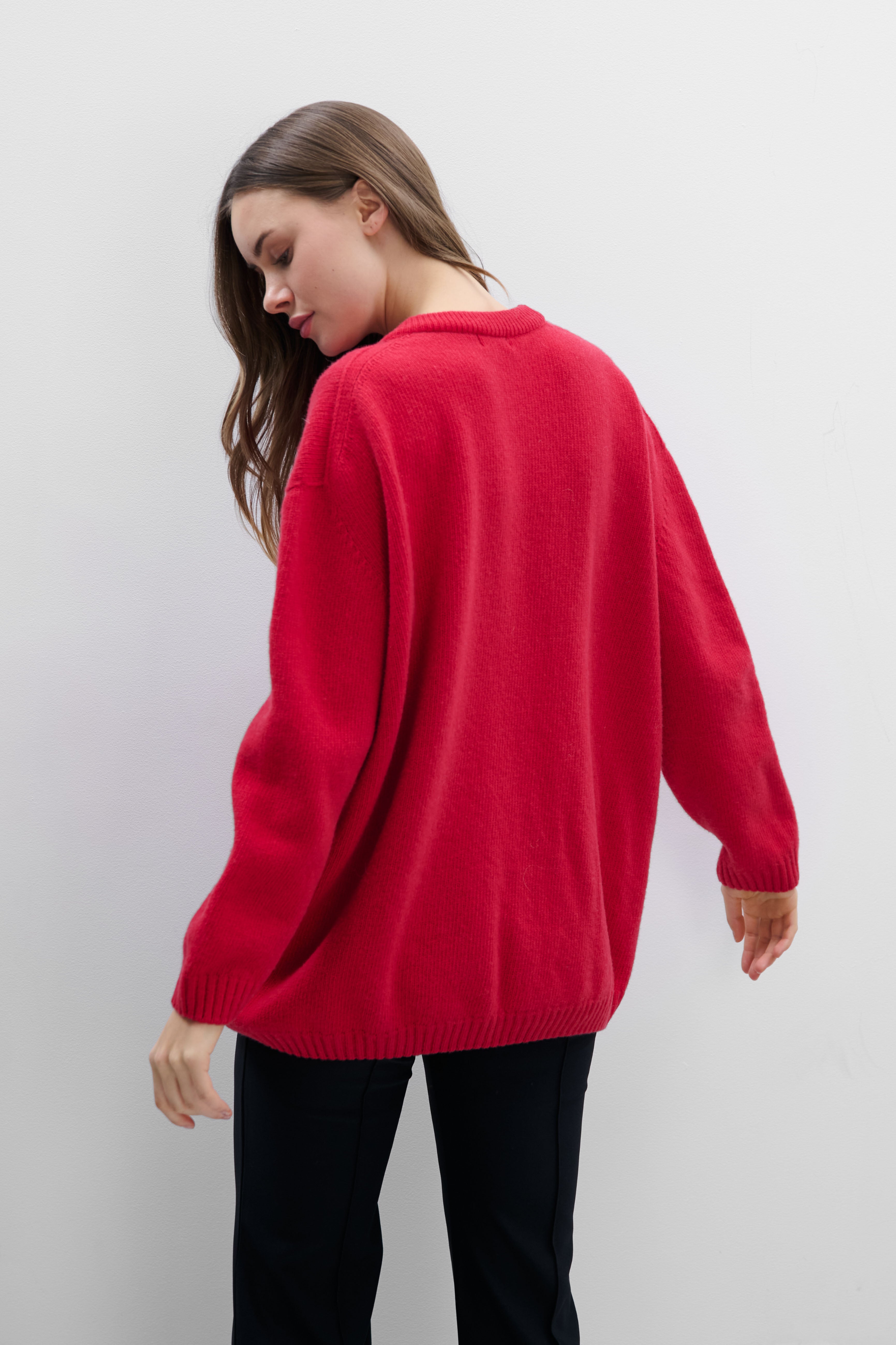 Éloise Pullover aus Kaschmir und Merinowolle, rot