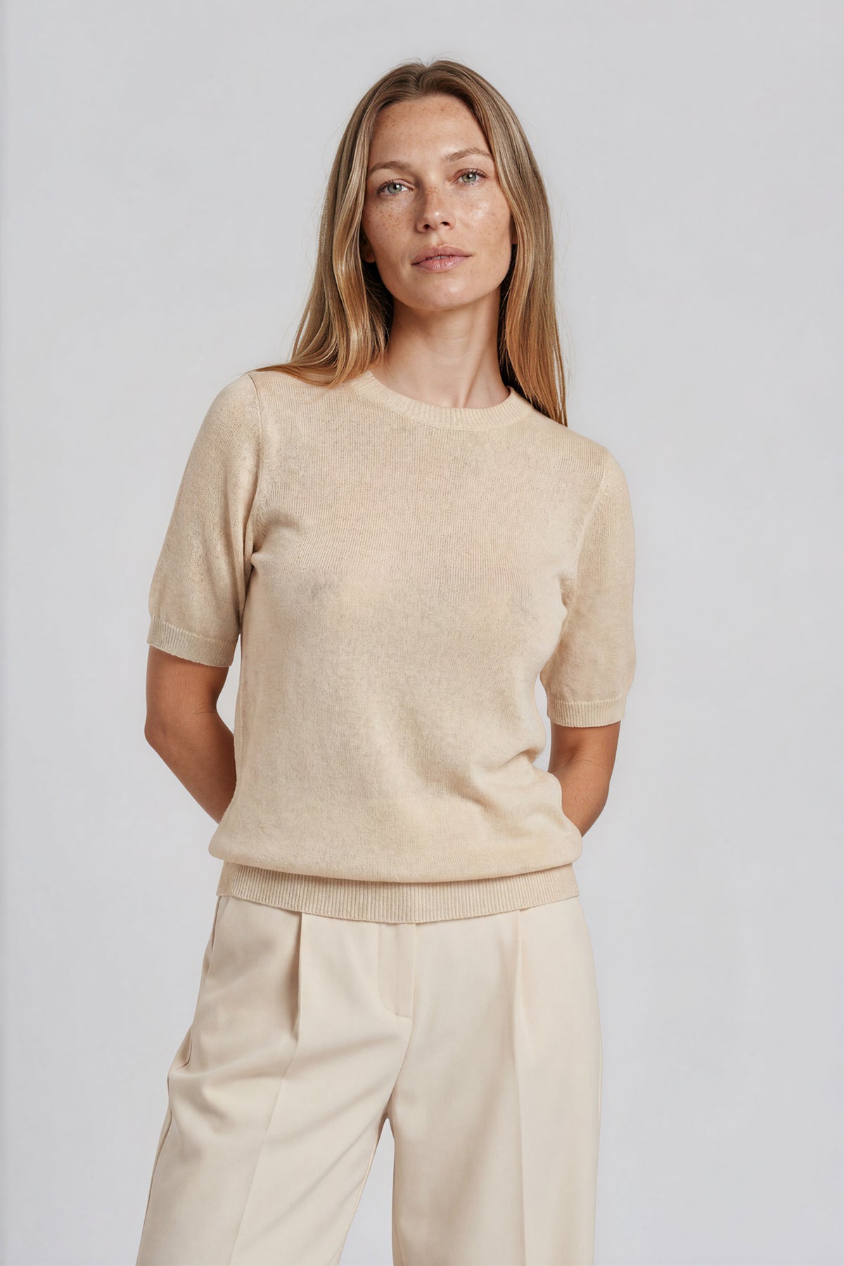 Bluzka z jedwabiu Bare Silk ecru