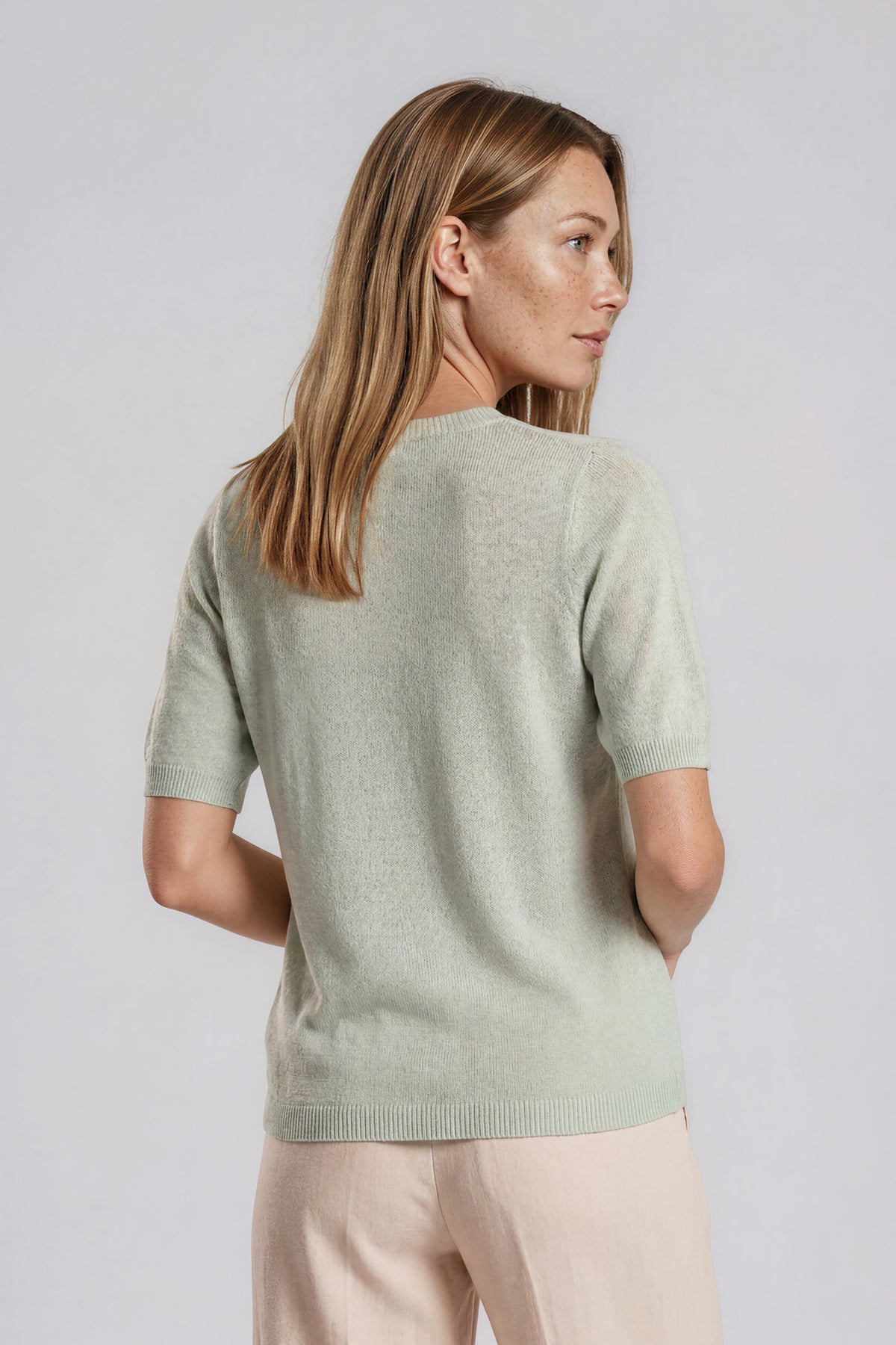 Bluzka z jedwabiu Bare Silk pistacja