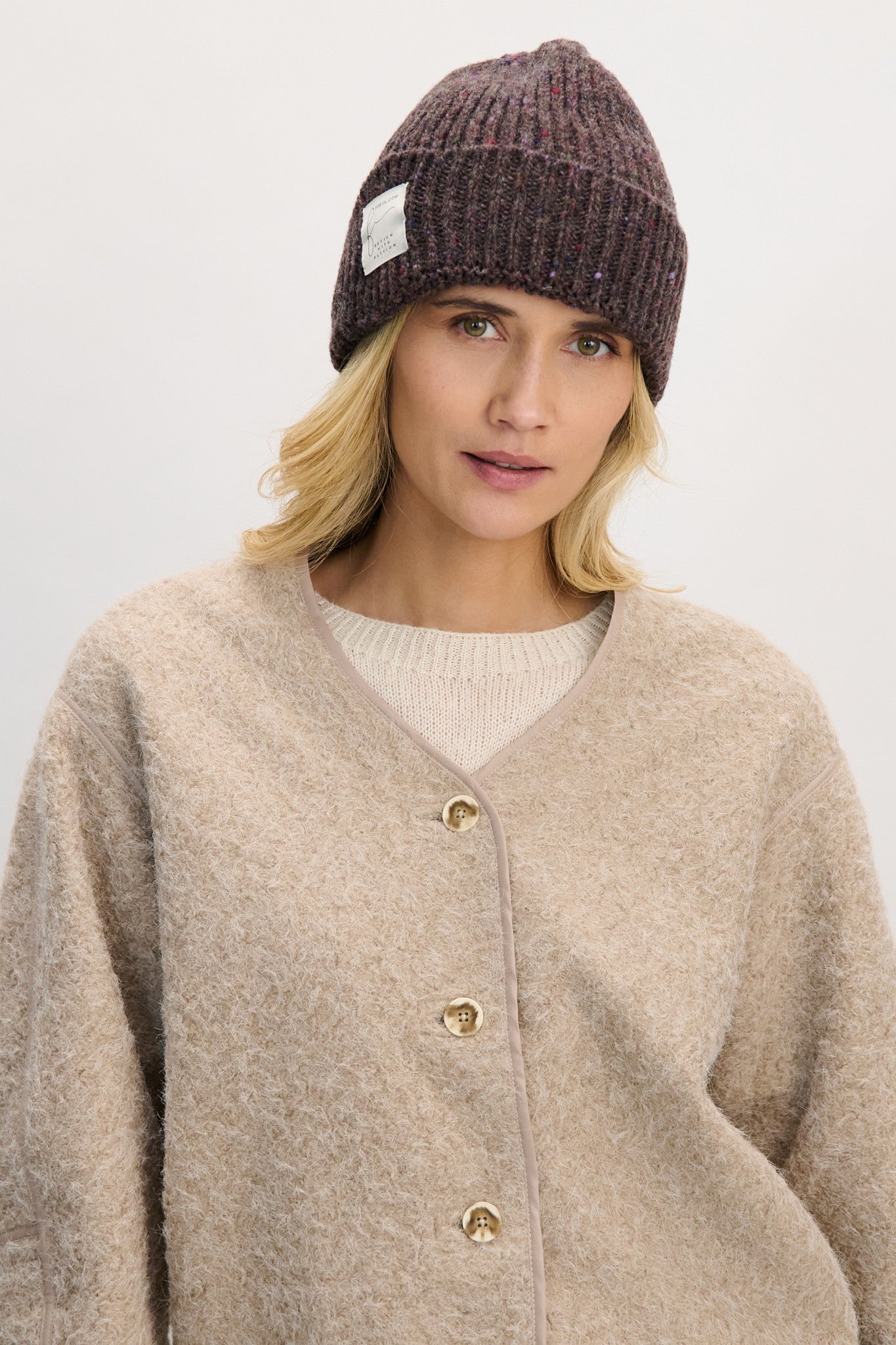 Czapka wełniana CINNAMON BARK brązowy - 3