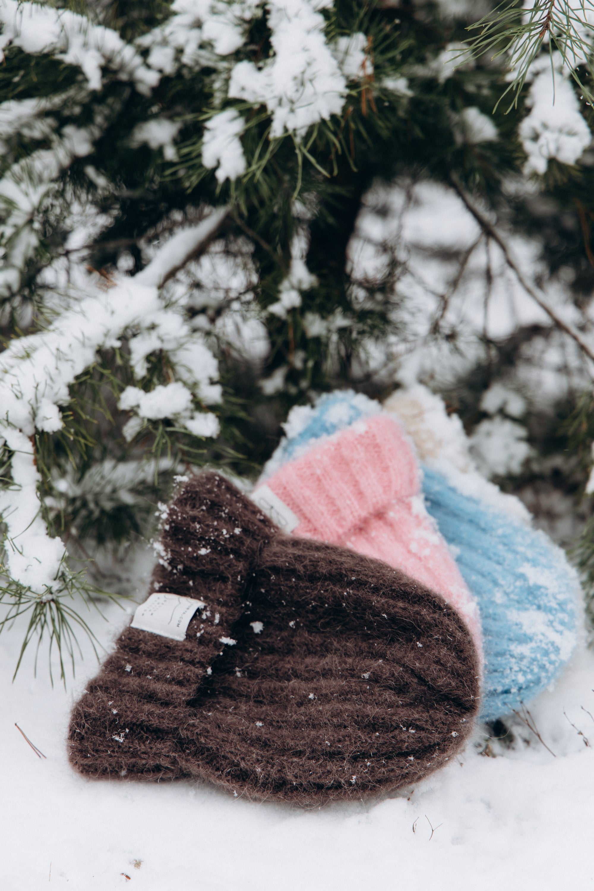 Czapka z wełny alpaki Snow Kiss różowy - 6