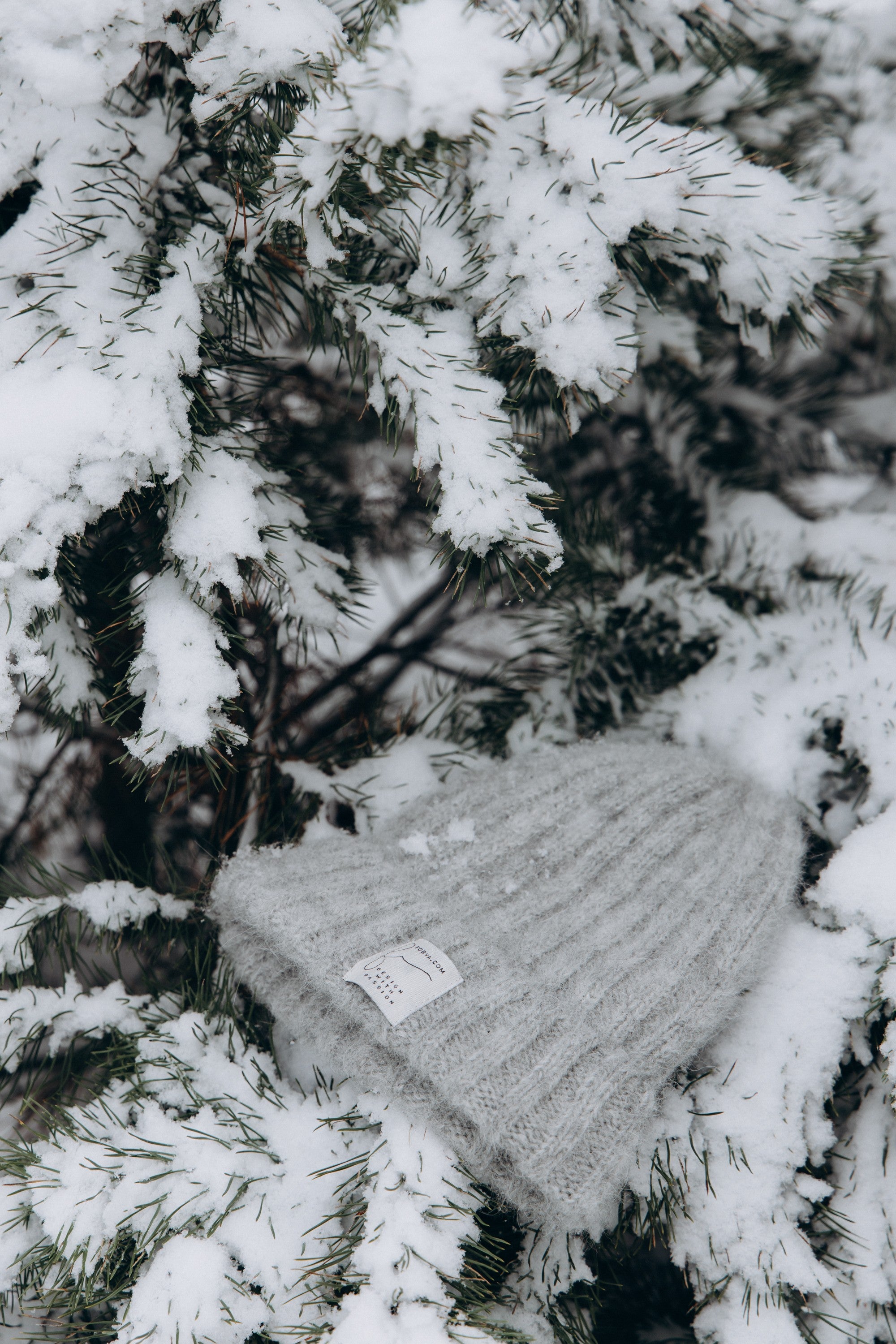 Czapka z wełny alpaki Snow Kiss szary - 6