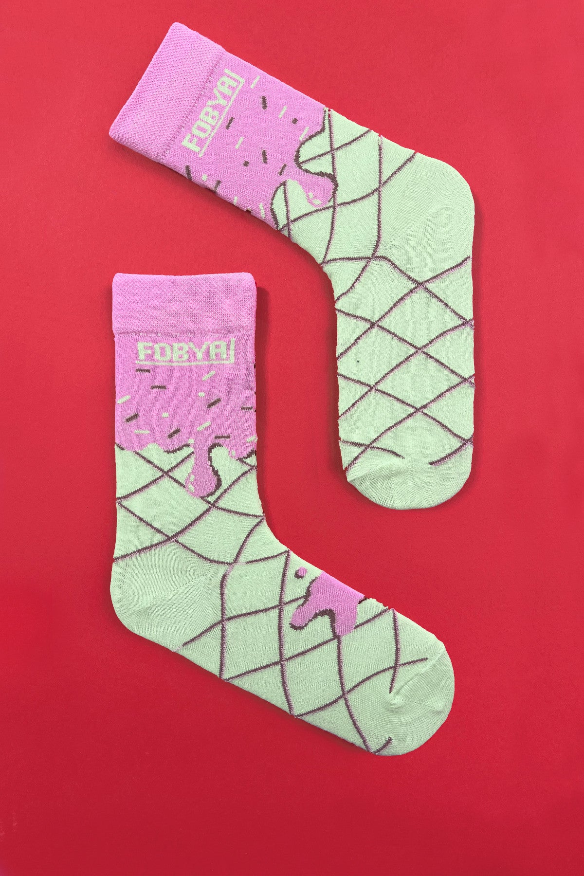 Skarpetki lody różowy - 1