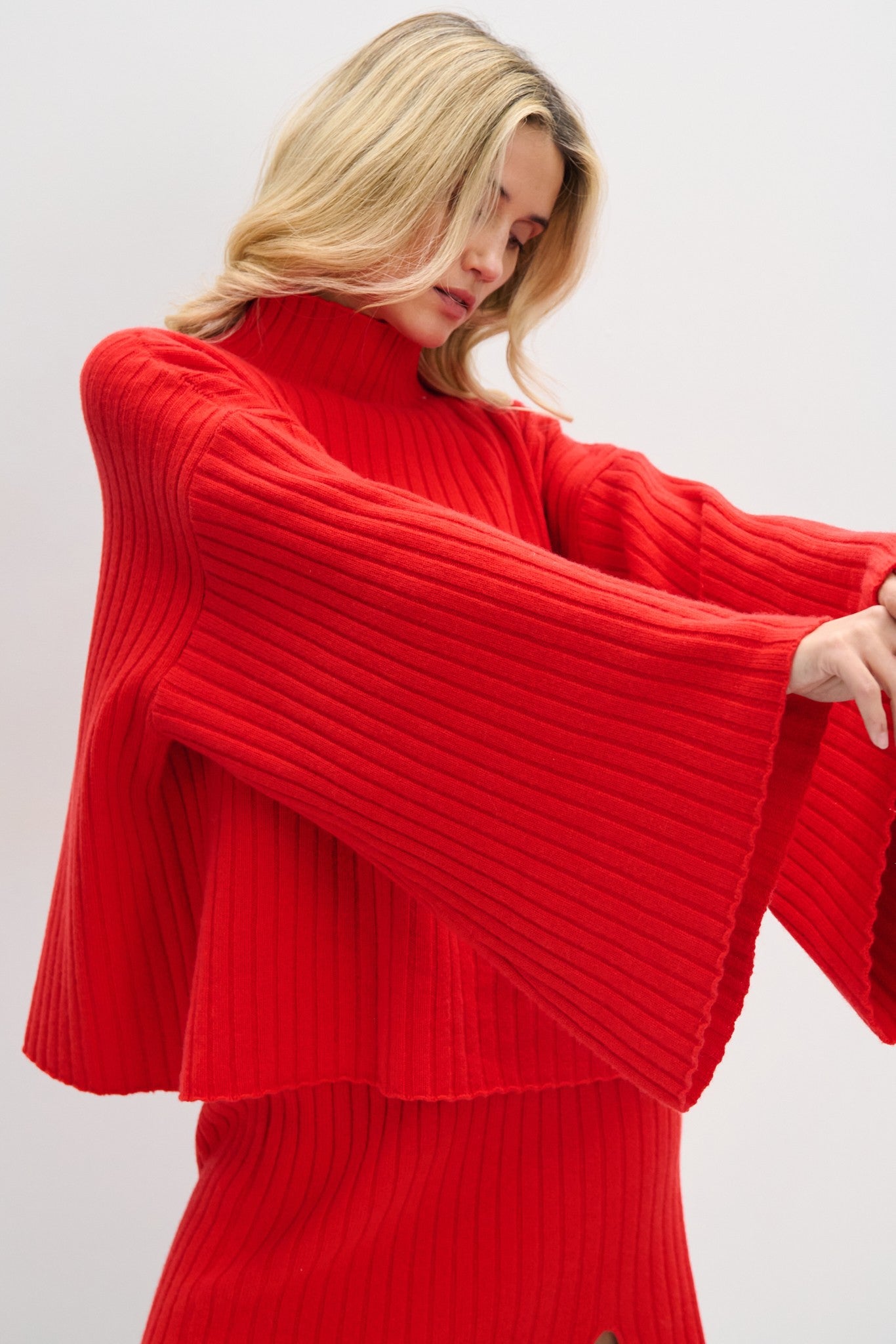 Sweter z kaszmiru CASHMERE PURE LOVE czerwony - 2