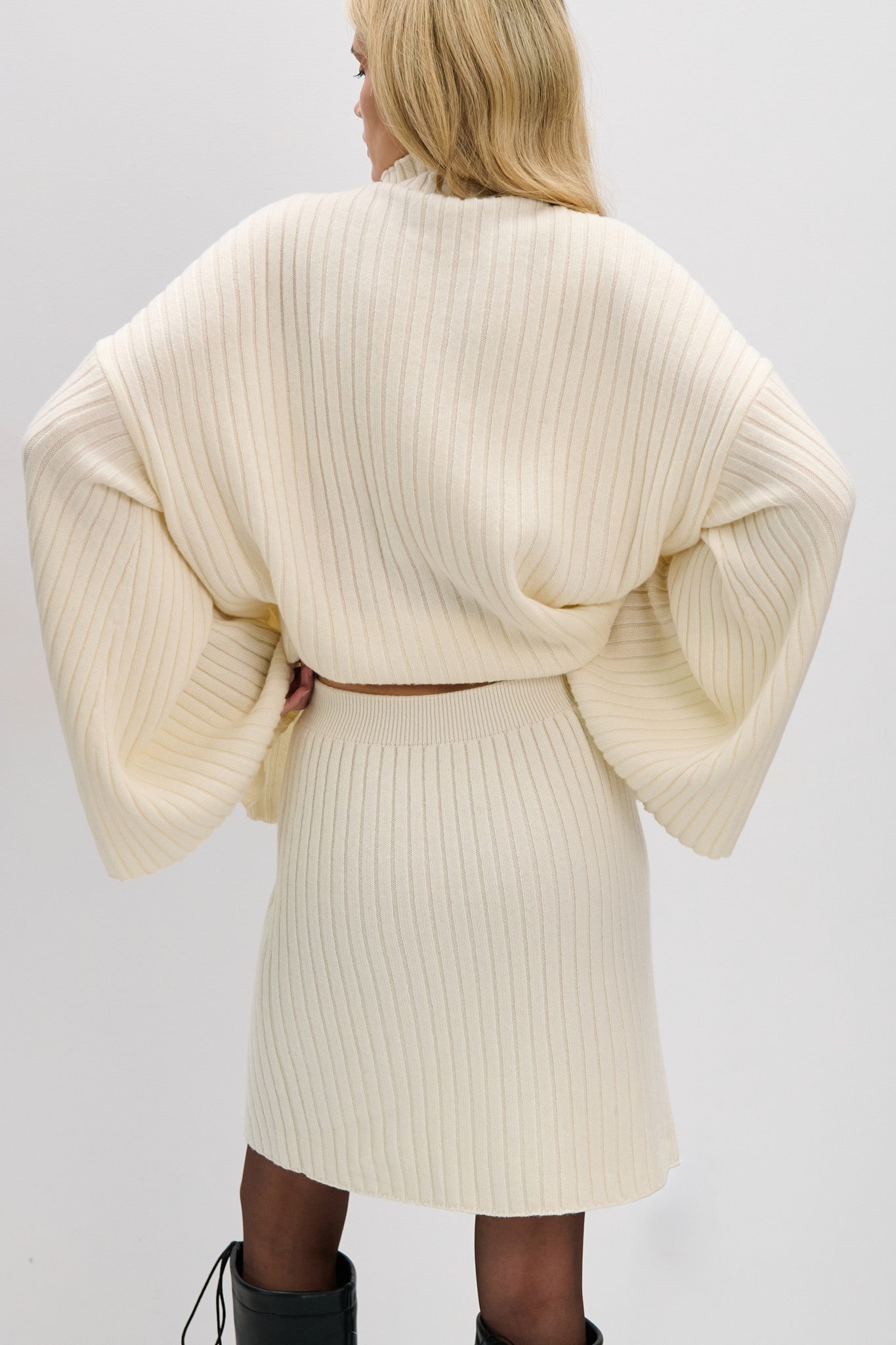 Sweter z kaszmiru CASHMERE PURE LOVE ecru - 8