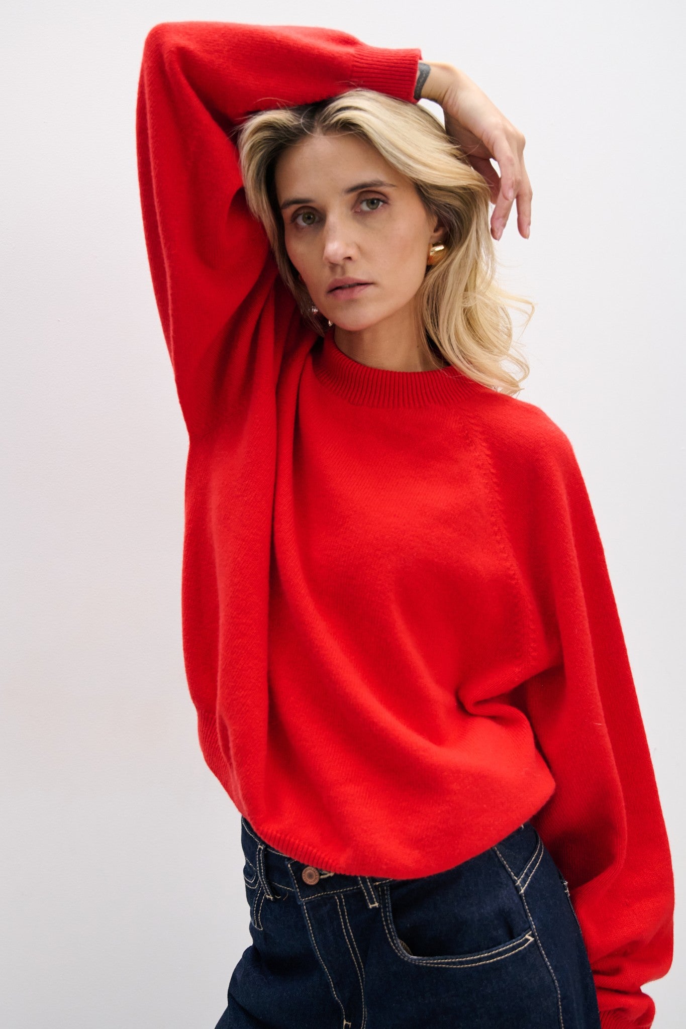 Sweter z kaszmiru Cashmere Velvet Air czerwony - 5