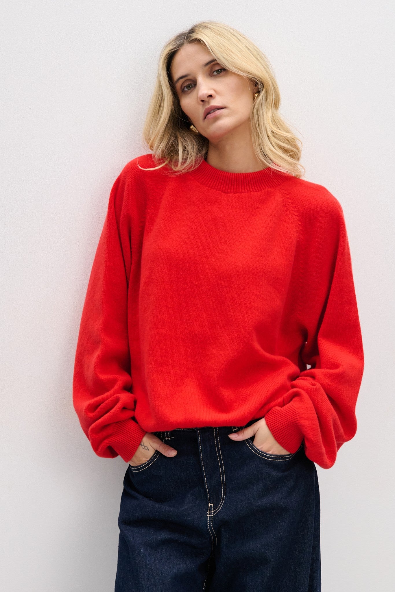 Sweter z kaszmiru Cashmere Velvet Air czerwony - 1