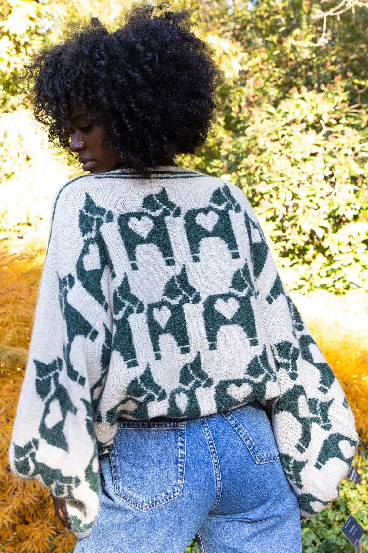 Sweter żakardowy Ponies zielony - 15