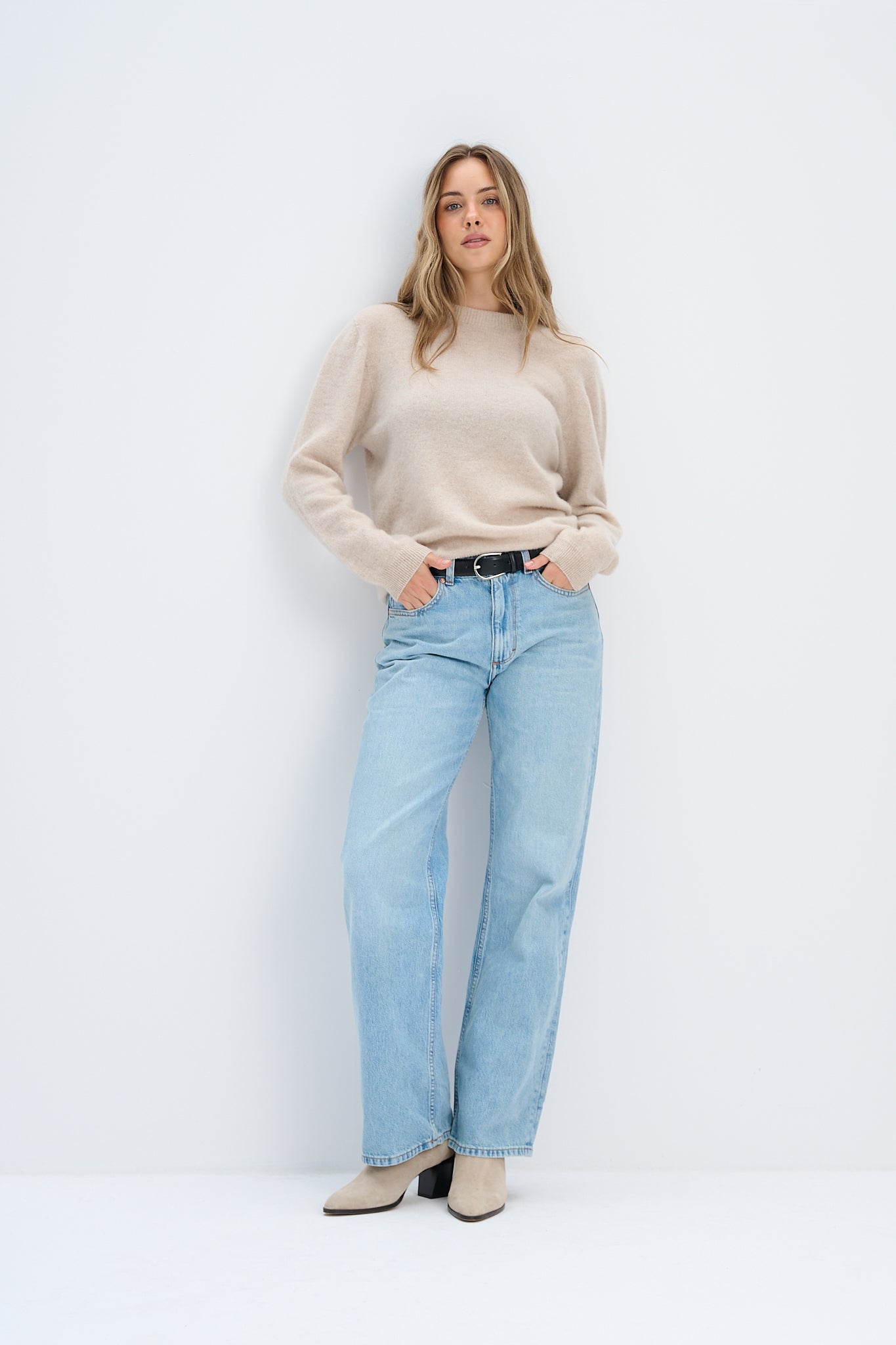 Sweter z kaszmiru CASHMERE PURE FORM beżowy