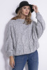 Sweter z półgolfem F840 na jesień, na zimę
