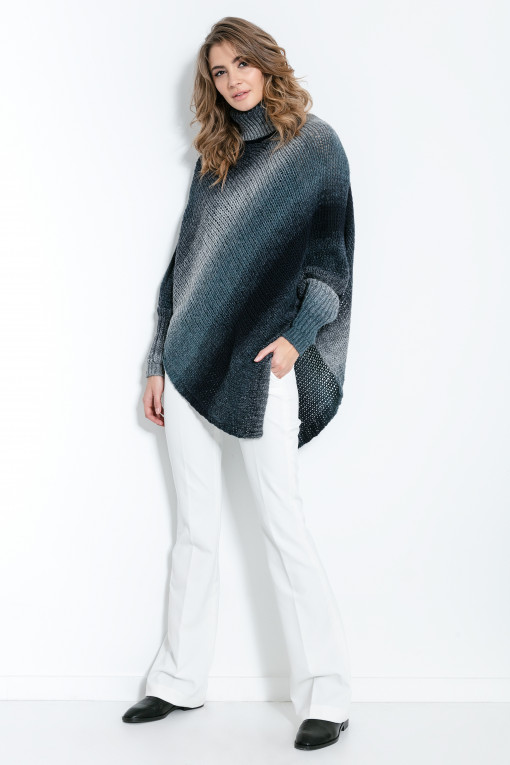 Moda Swetry Poncza X-Mail Ponczo w kolorze bia\u0142ej we\u0142ny W stylu casual 