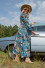Długa sukienka kwiecisty wzór F1300