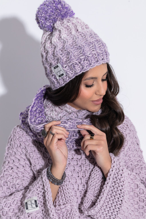 Set hat and scarf F1338