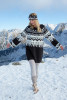 Wełniana Sukienka i opaska w norweski wzór F1375 na zimę na wyjazd