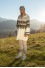Woolen dress and headband with a Norwegian pattern F1375