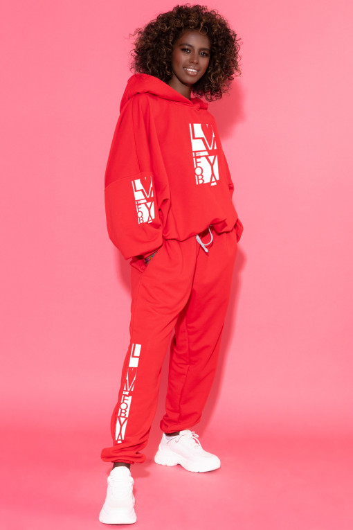 Tracksuit set loose hoodie and pants with pockets F1385