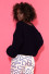 Loose-fit chunky knit V-neck sweater F1379