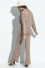 Elegant Set of pants with a straight leg and a blouse with a neckline F1397