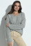 Alpaca wool sweater with a neckline F1395