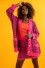 Colorful set in a pattern Skirt and cardigan F1399