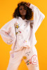 Colorful set oversized hoodie and wide pants F1411
