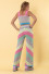 Cotton openwork set of pants and top F1452