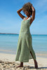 Letnia błyszcząca sukienka na ramiączka F1459, na plażę, przewiewna
