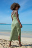 Letnia błyszcząca sukienka na ramiączka F1459, na plażę, przewiewna