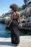 LONG SUMMER DRESS WITH OPEN BACK F1461