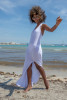 Długa letnia sukienka z odkrytymi plecami F1461 na plażę