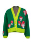 Krótki kardigan muchomory - sweter zapinany kolorowy F1505