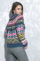 Ciepły żakardowy sweter kot F1550
