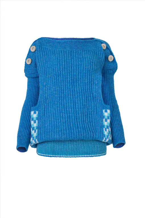 Sweter z dużymi kieszeniami N08