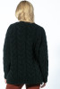 Warm sweater with a cable knit neckline F1747