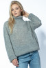 SEAMLESS OVERSIZED SWEATER WITH TURTLENECK AND ROLLED CUFFS MADE FROM ALPACA WOOL F1750