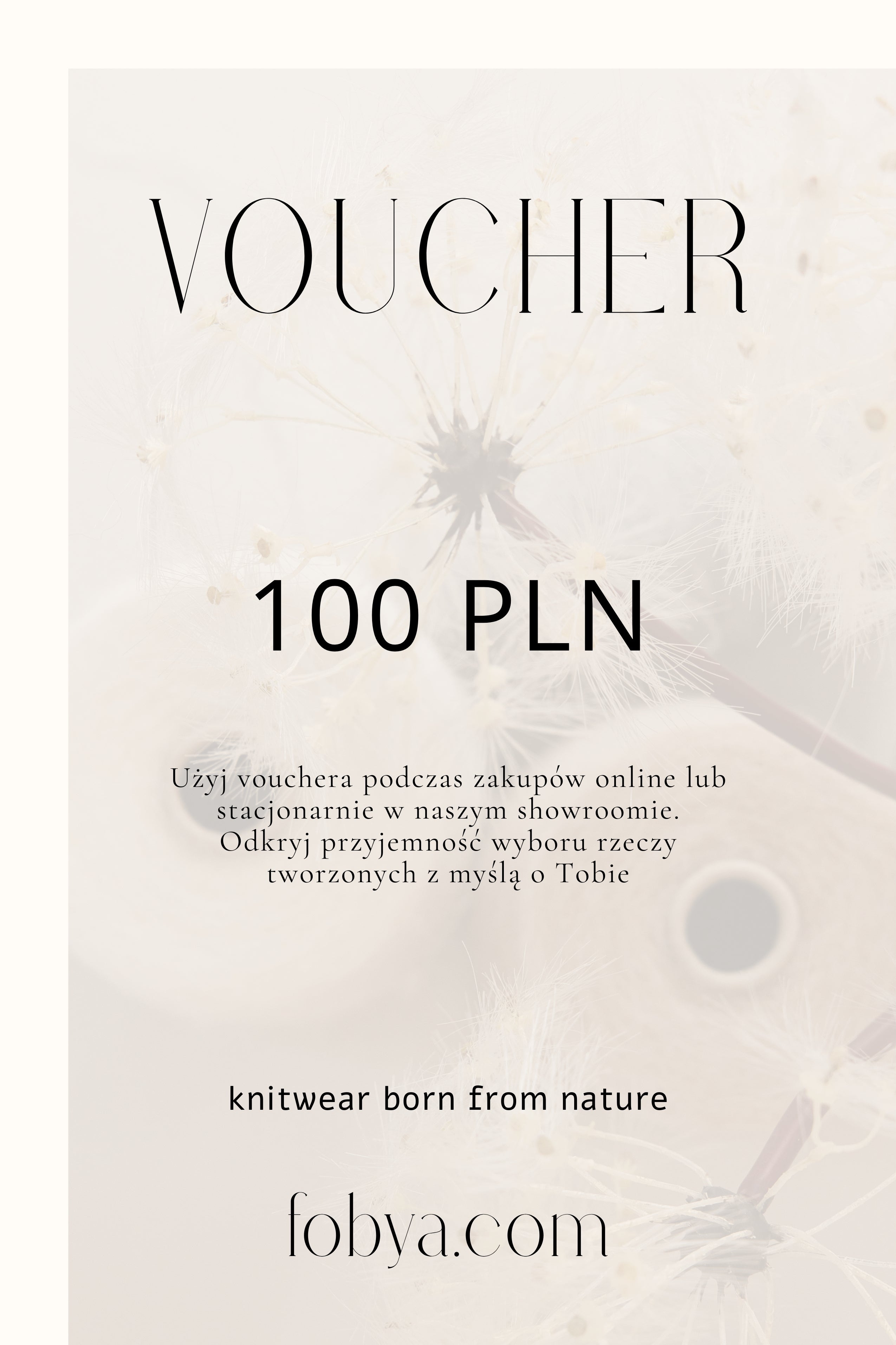 Voucher podarunkowy 100 zł