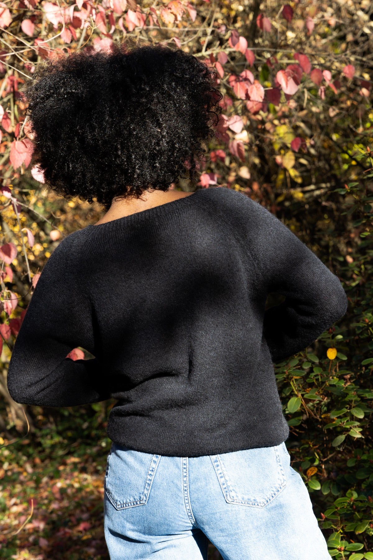 Klasyczny sweter z jedwabiu pistacja Black