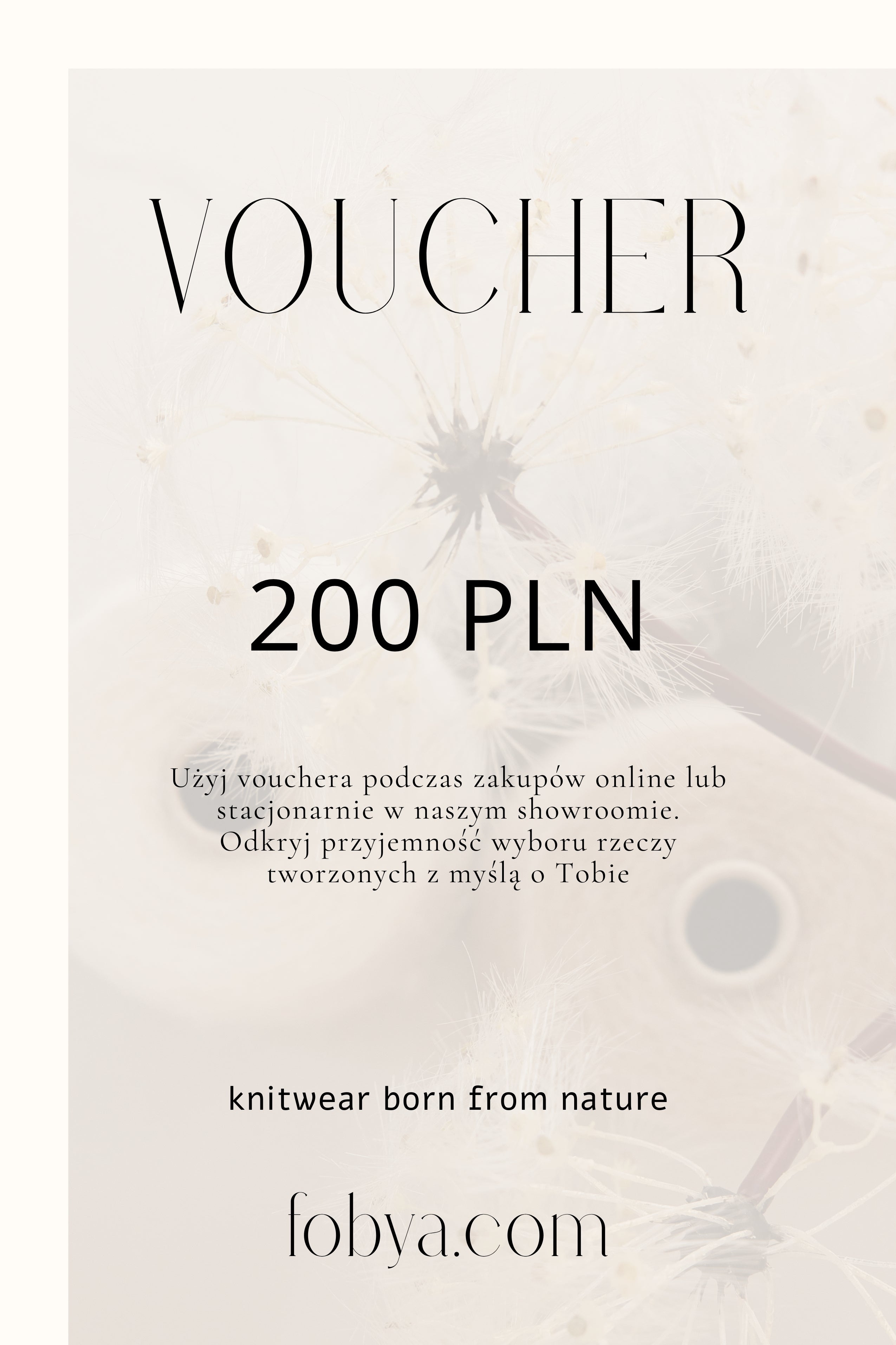 Voucher podarunkowy 200 zł