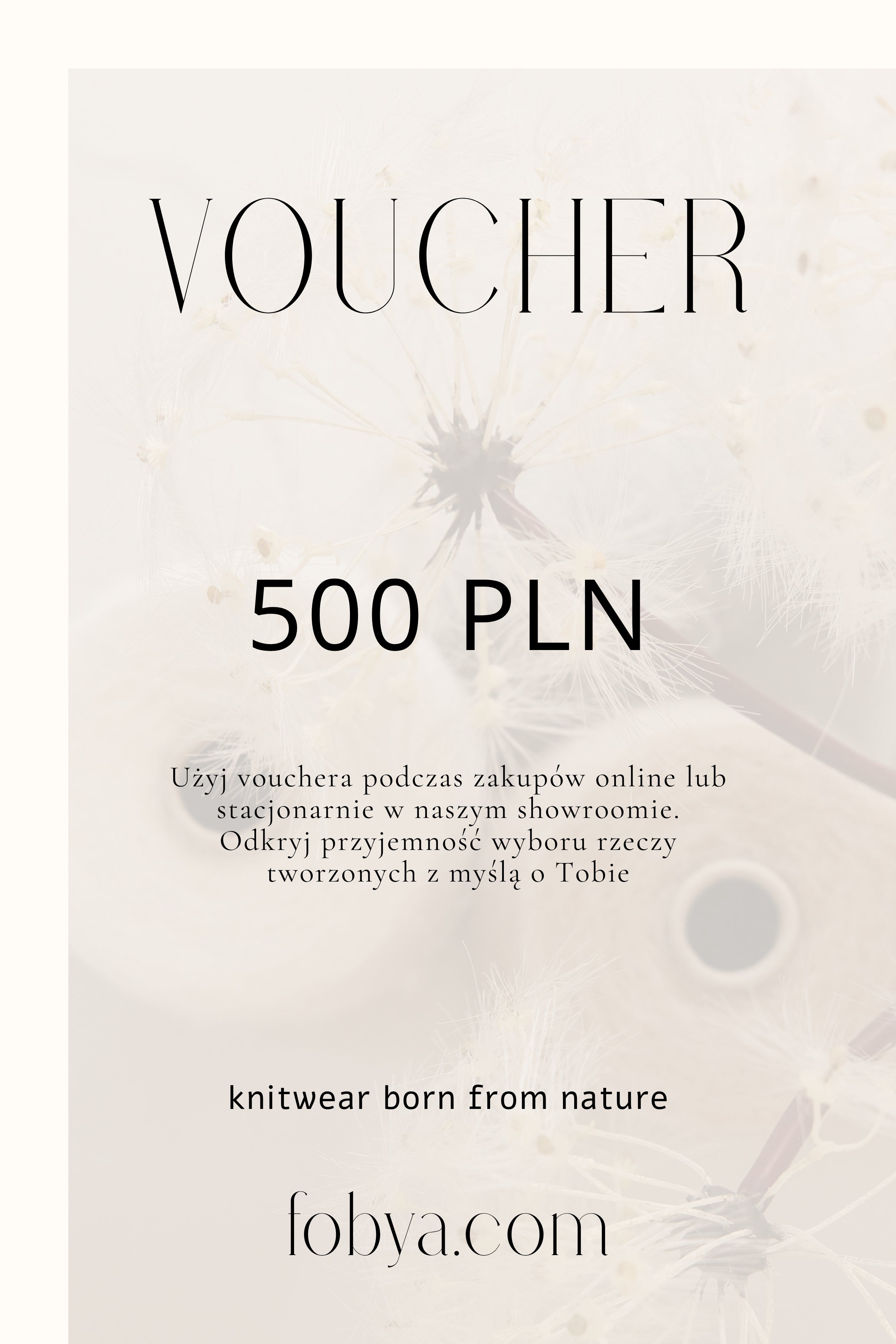 Voucher podarunkowy 500 zł