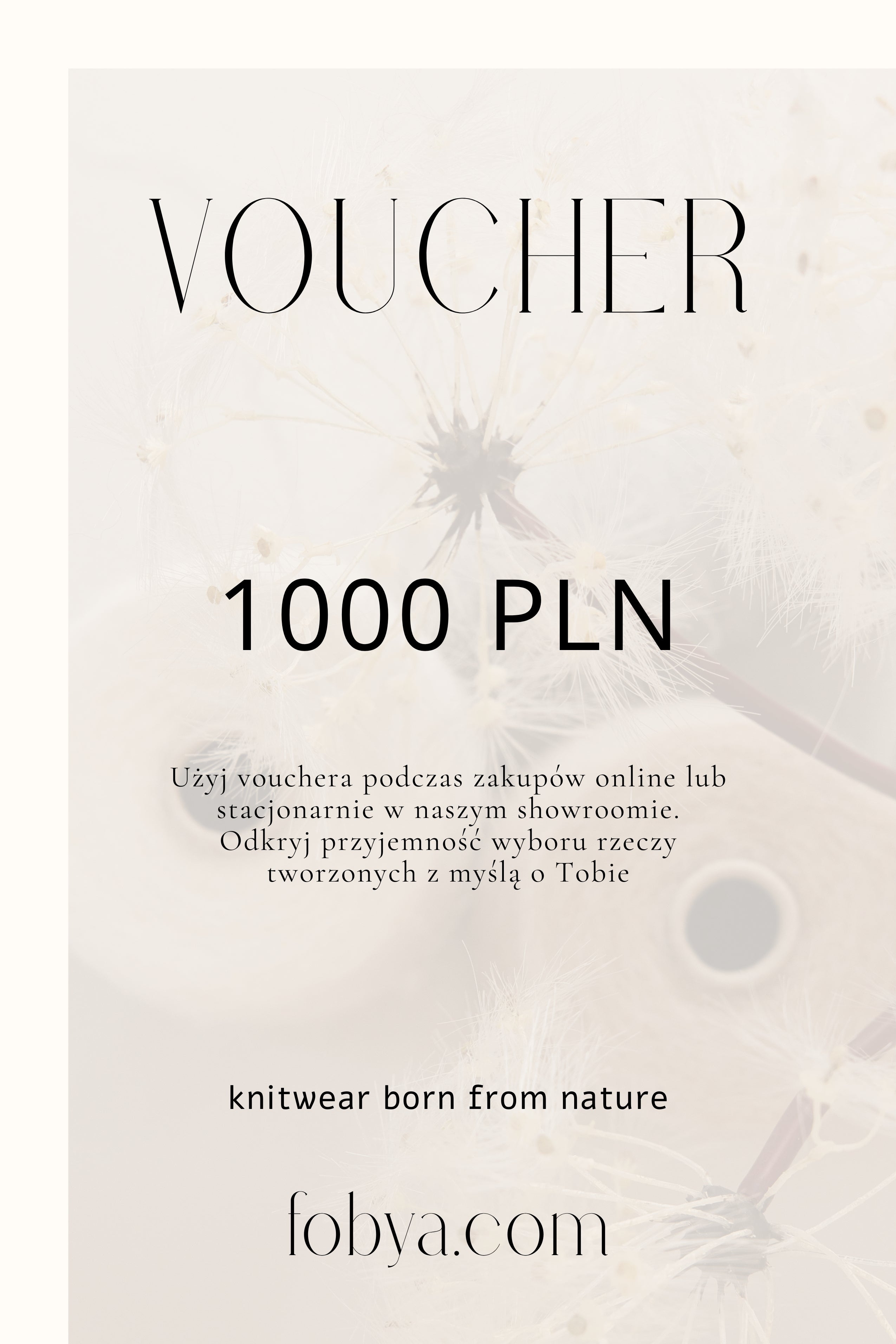 Voucher podarunkowy 1000 zł