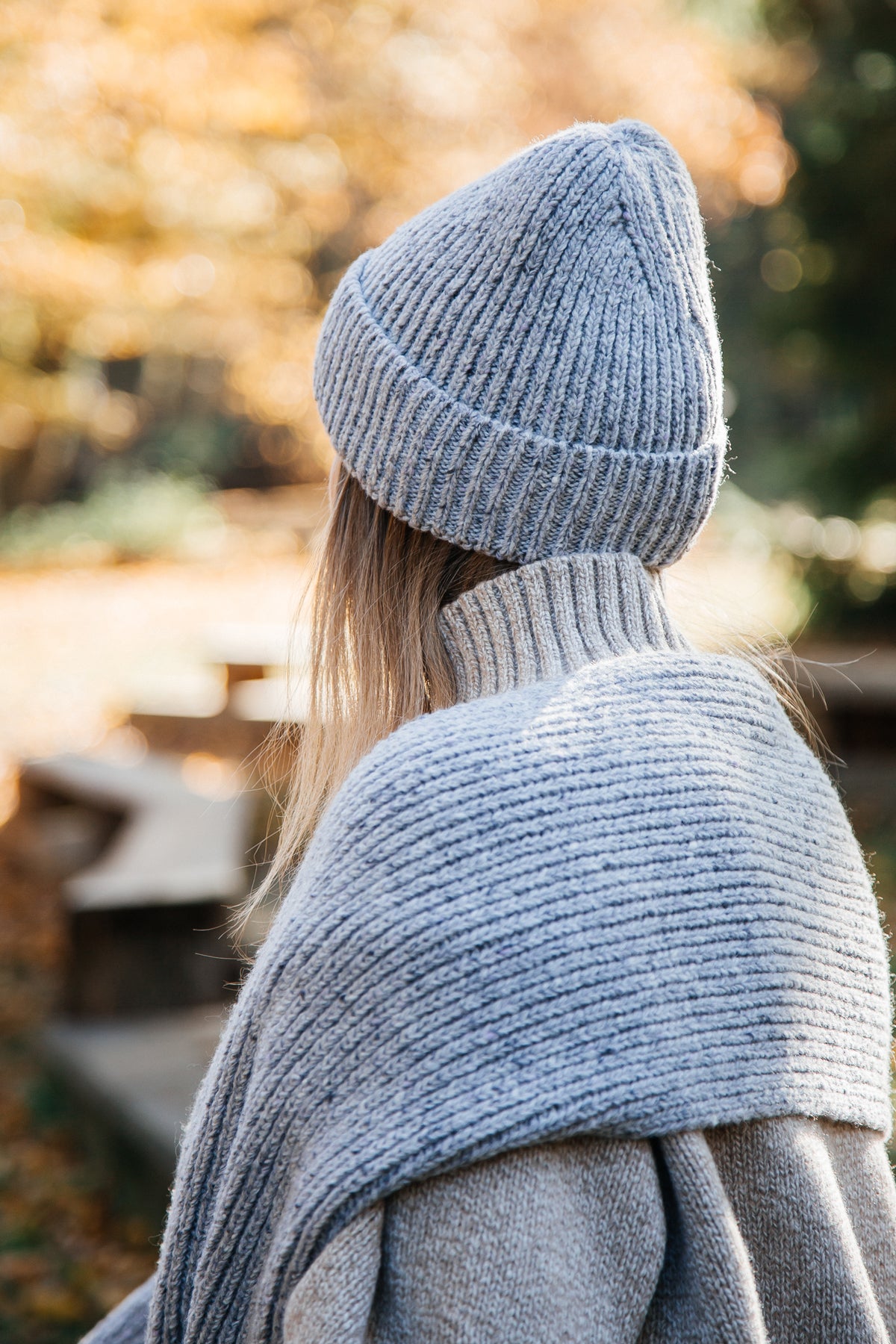 Wełniany szal MOON ASH szary