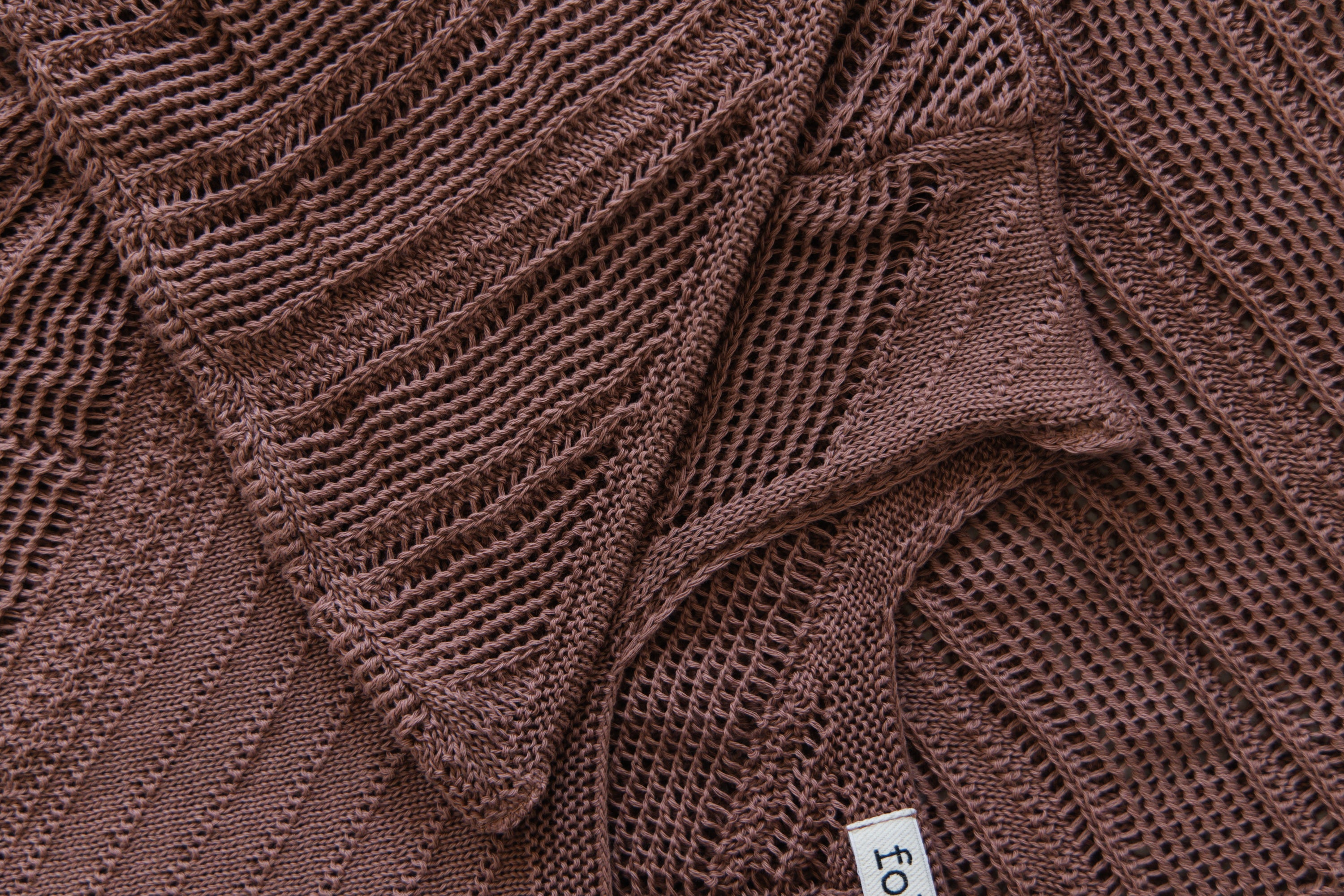 Długa ażurowa sukienka Cotton Mirage mocca
